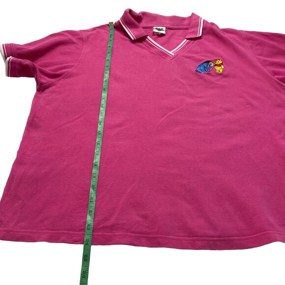 Vintage THE DISNEY CATALOG Winnie the Pooh Bright Pink Pique Polo XXL Womens - Picture 10 of 10